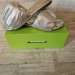 Sam Edelman Leather Girls Silver Briar Sandals,Nonslip Bottoms Size 2